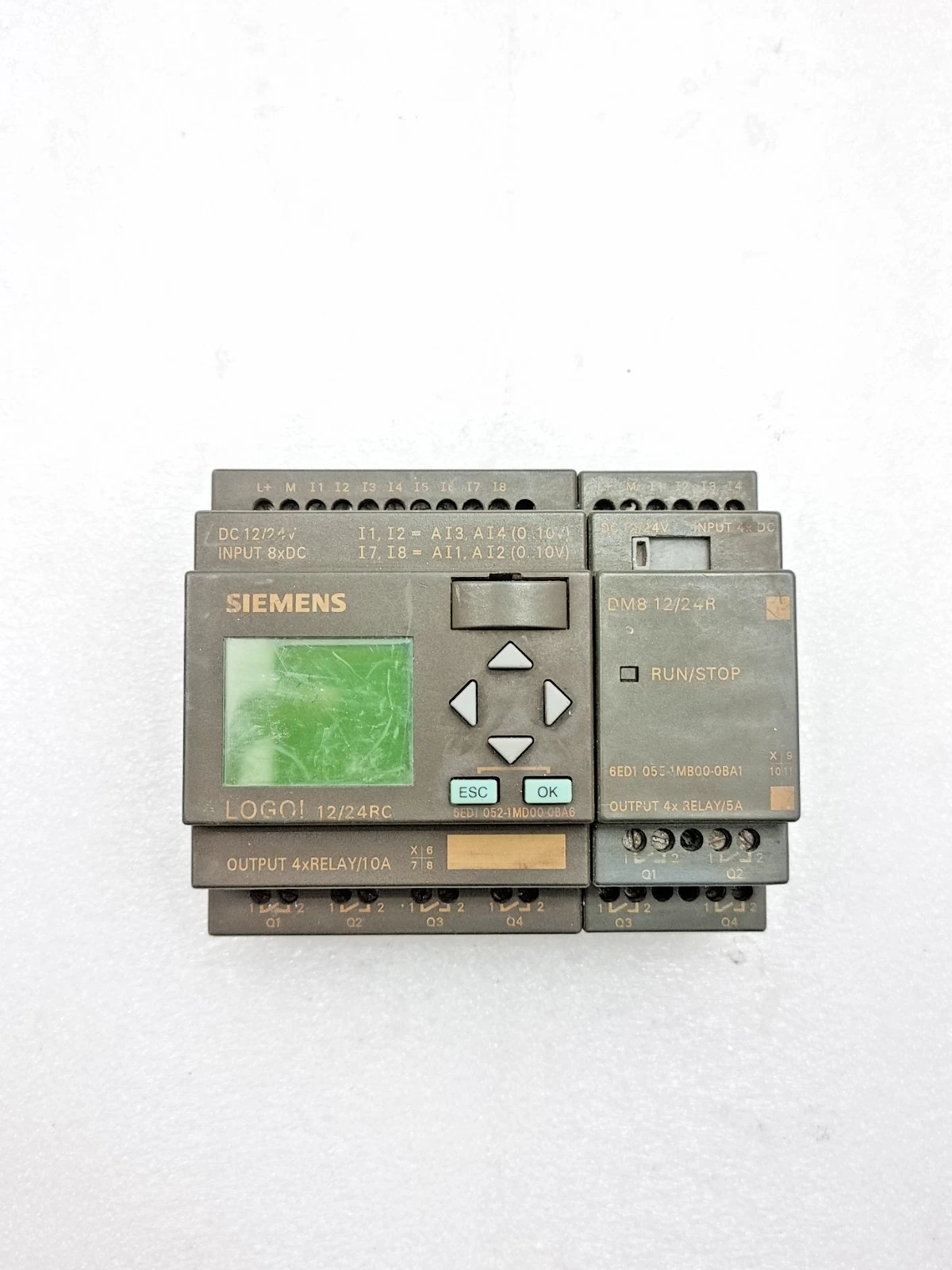 Siemens 6ED1052-1MD00-0BA6 Logo With 6ED1055-1MB00-0BA1 Expansion Module (Used)